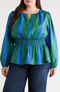 SUGARLIPS Dolary Stripe Mirana Peplum Popover Top