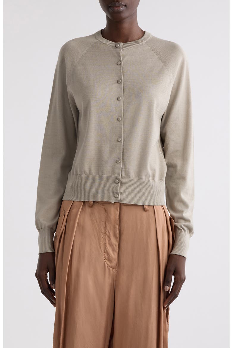 Tobine Cotton Cardigan, Main, color, LIGHT GREY