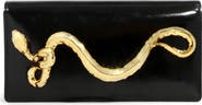Alexis Bittar Serpent Side Handle Leather Clutch