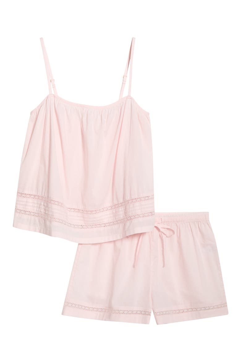 Peached Cotton Lawn Short Pajama Set, Alternate, color, PINK CRYSTAL