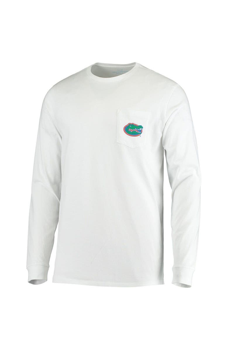 vineyard vines Men's Vineyard Vines White Florida Gators Football Whale Long Sleeve T-Shirt, Alternate, color, 