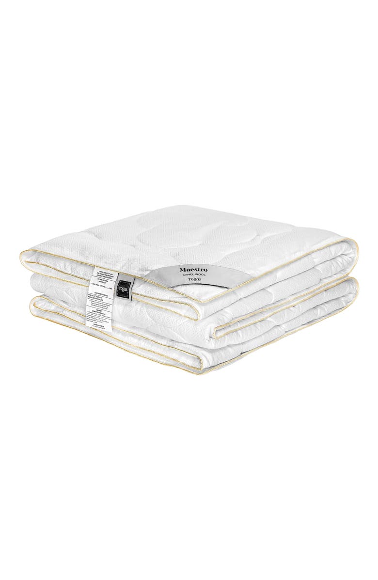 Togas Maestro camel wool comforter, Alternate, color, White