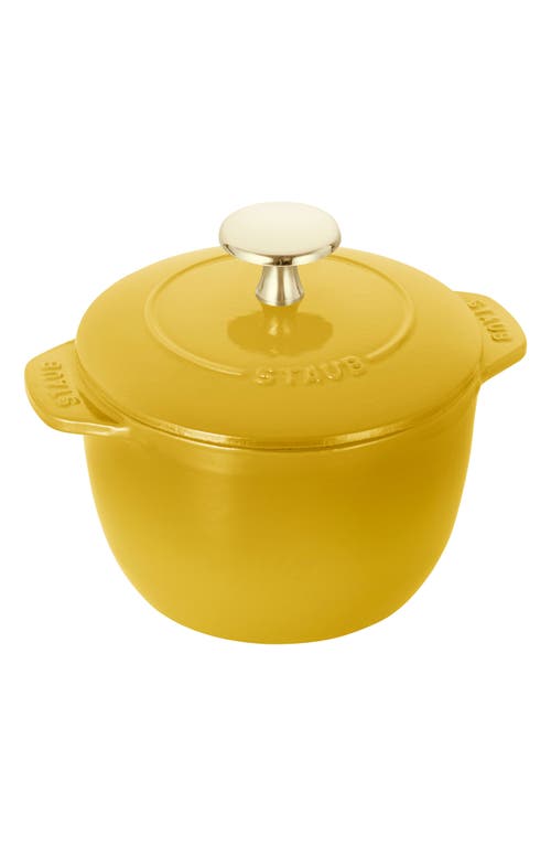 Staub 1.5-Quart Enameled Cast Iron Petite French/Dutch Oven in Citron 