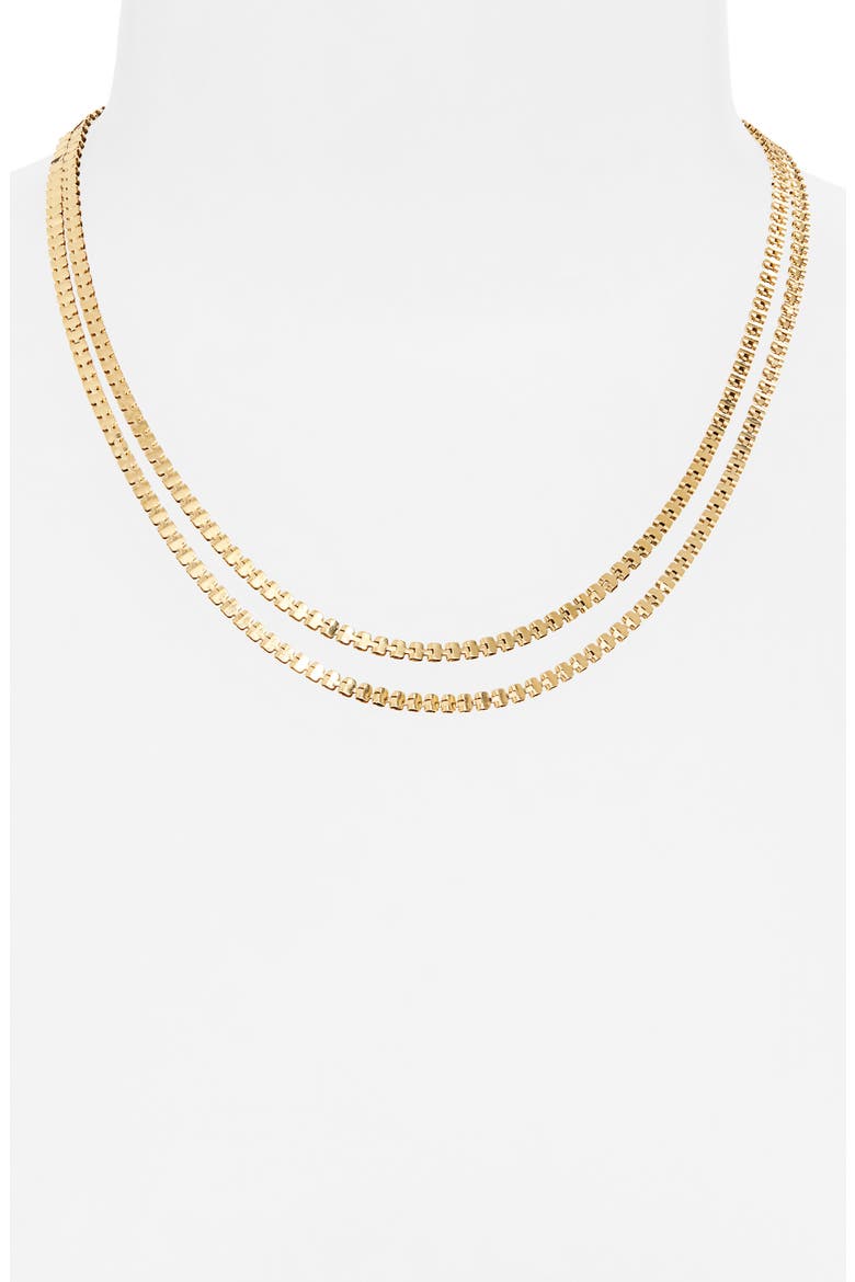 Double Amalfi Layered Chain Necklace, Alternate, color, HIGH POLISH GOLD