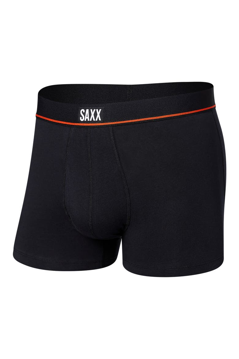 Relaxed Fit Cotton Stretch Trunks, Alternate, color, BLACK