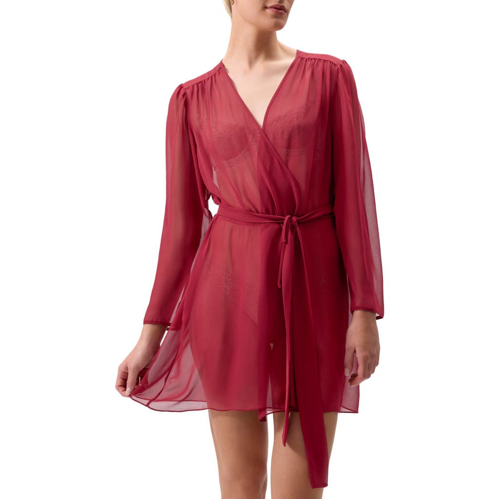 Rya Collection Lovely Sheer Chiffon Wrap In Red