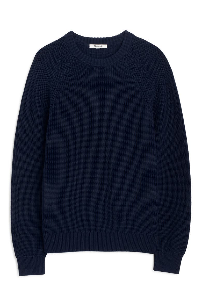 Shaker Stitch Cotton Sweater, Alternate, color, DEEP INDIGO
