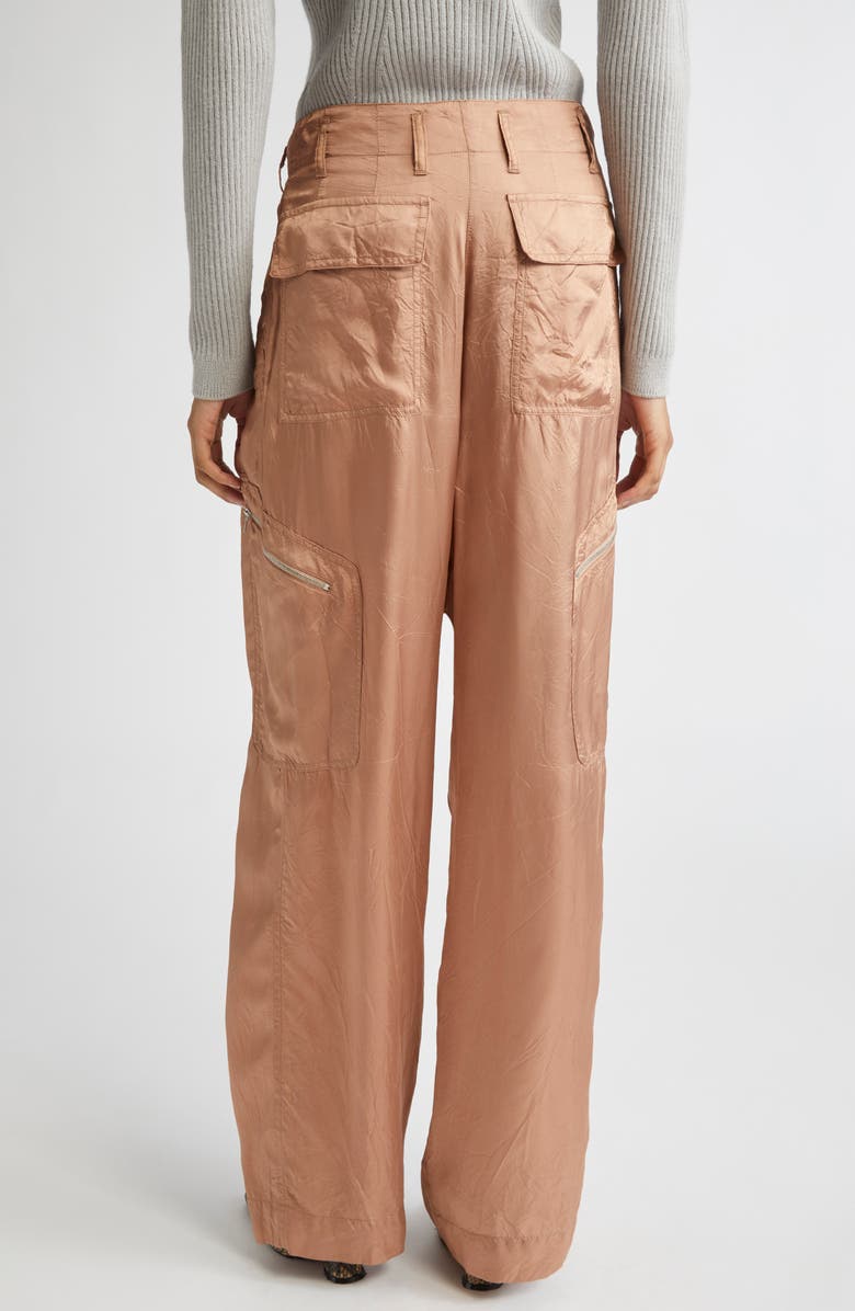 Dries Van Noten Loose Fit Satin Cargo Pants | Nordstrom
