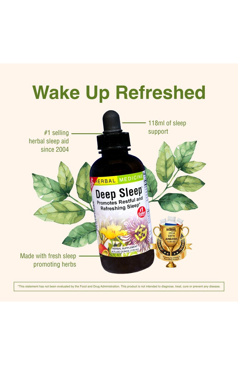 Herbs Etc. Deep Sleep Herbal Liquid Sleep Aid, 4 oz, Alternate, color, 