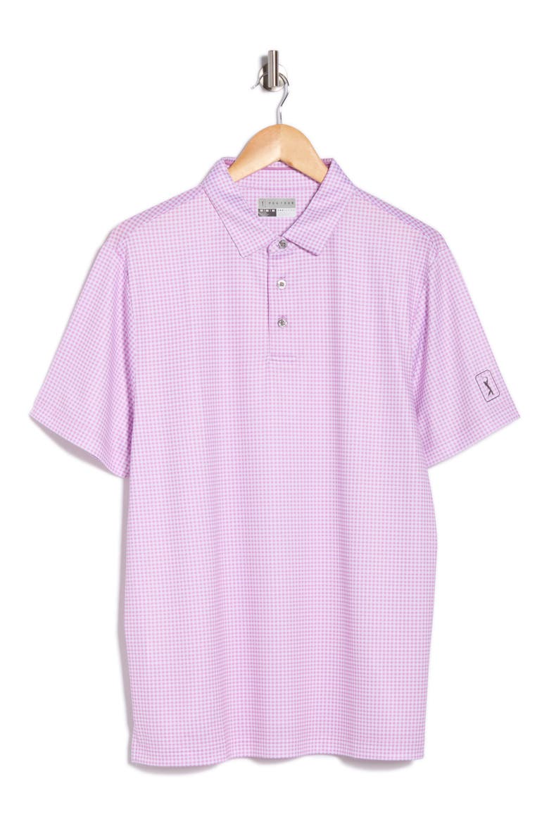 Short Sleeve Printed Polo, Alternate, color, PALE PANSY