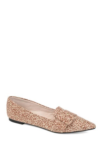 Journee Collection JOURNEE Audrey Buckle Flat in Animal at Nordstrom Rack, Size 5.5
