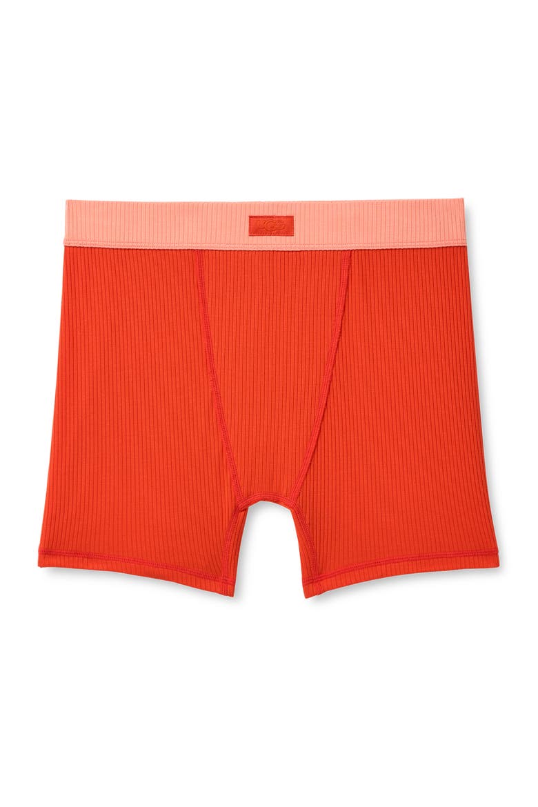Alexiah Rib Lounge Boy Shorts, Alternate, color, LOBSTER/ PETAL