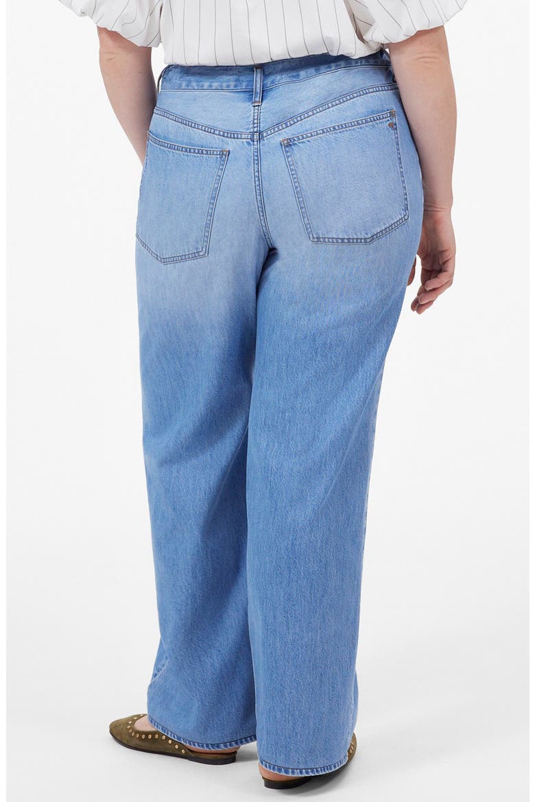Airy Denim Drawstring Waist Low Slung Baggy Jeans, Alternate, color, HAMBLEY WASH