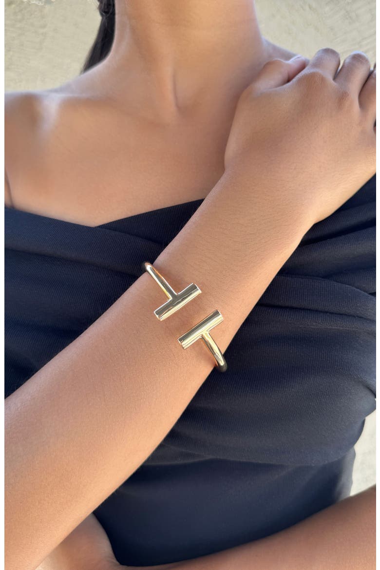 Bar Cuff Bracelet, Alternate, color, GOLD