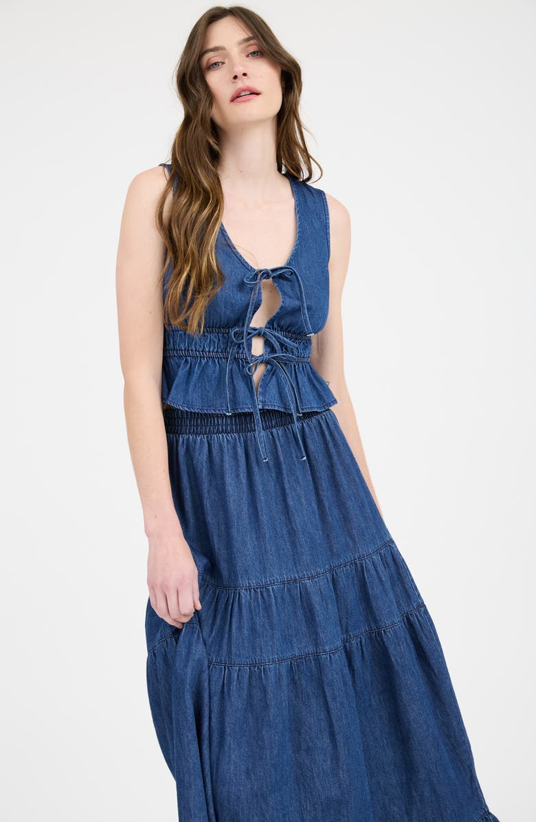 Blu Pepper Denim Tank Top, Alternate, color,