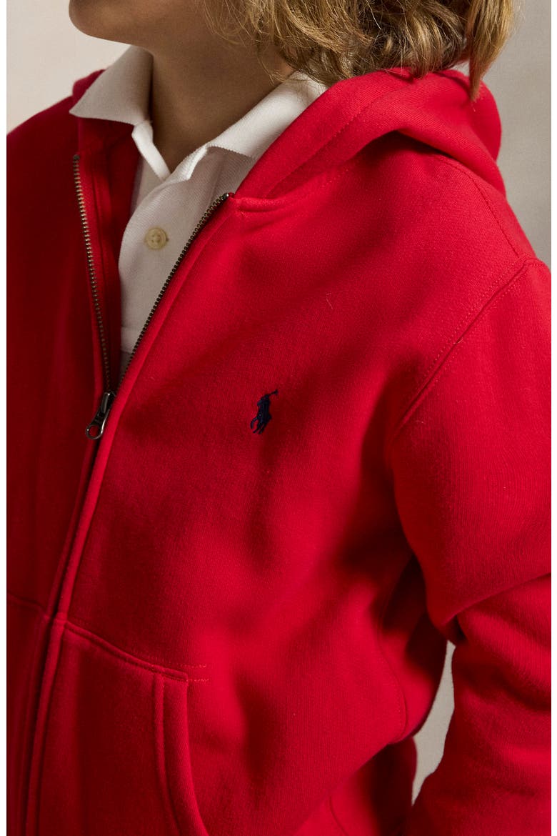 Kids' Fleece Zip Hoodie, Alternate, color, RL 2000 RED