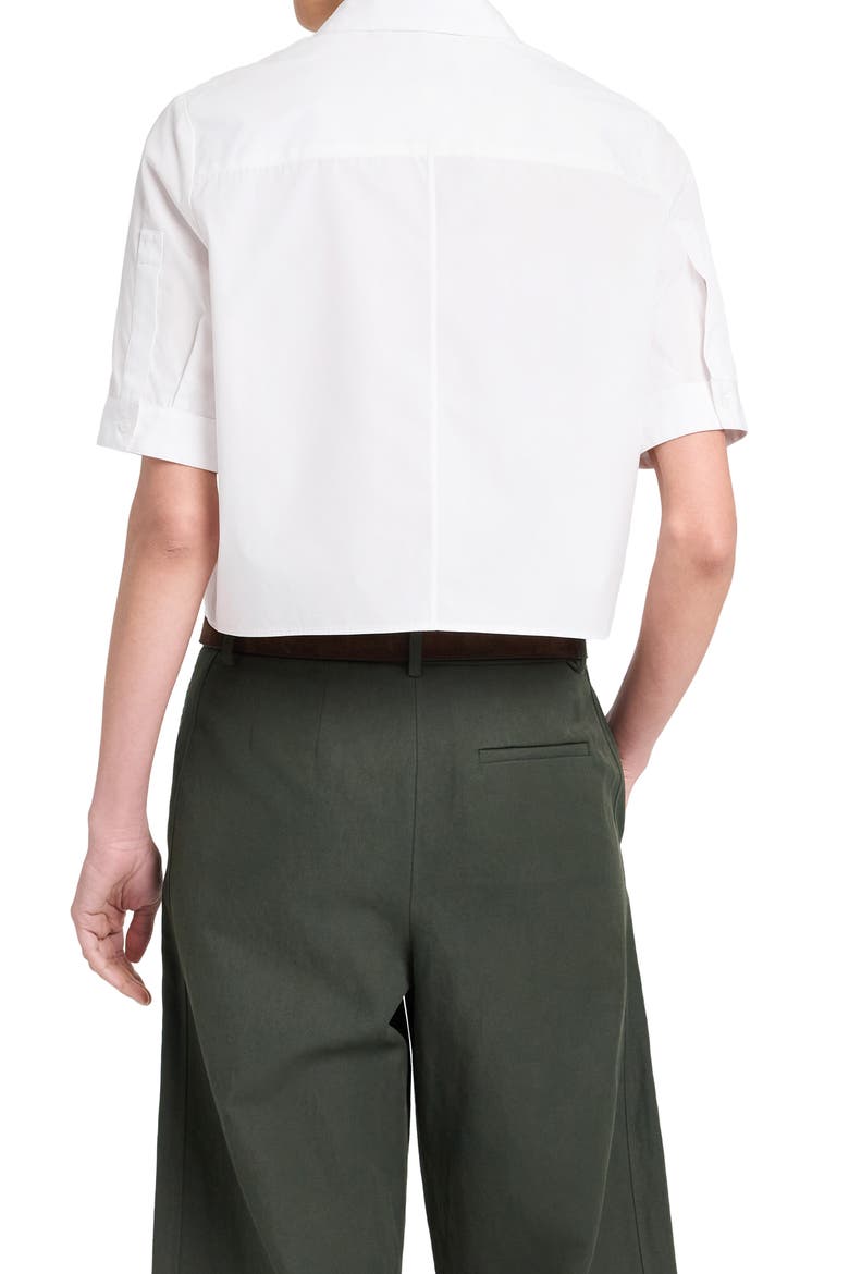 Short Lived Pleated Placket Top, Alternate, color, WHITE