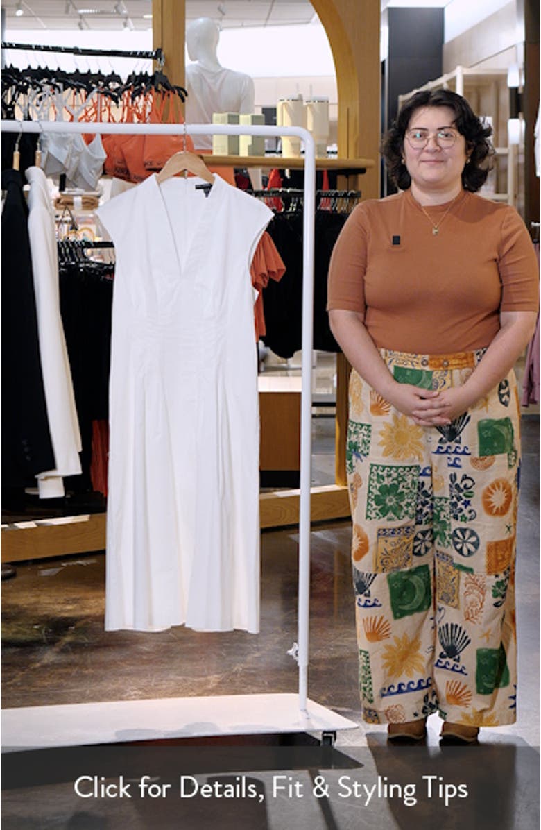 Stretch Cotton Fit & Flare Dress, sales video thumbnail