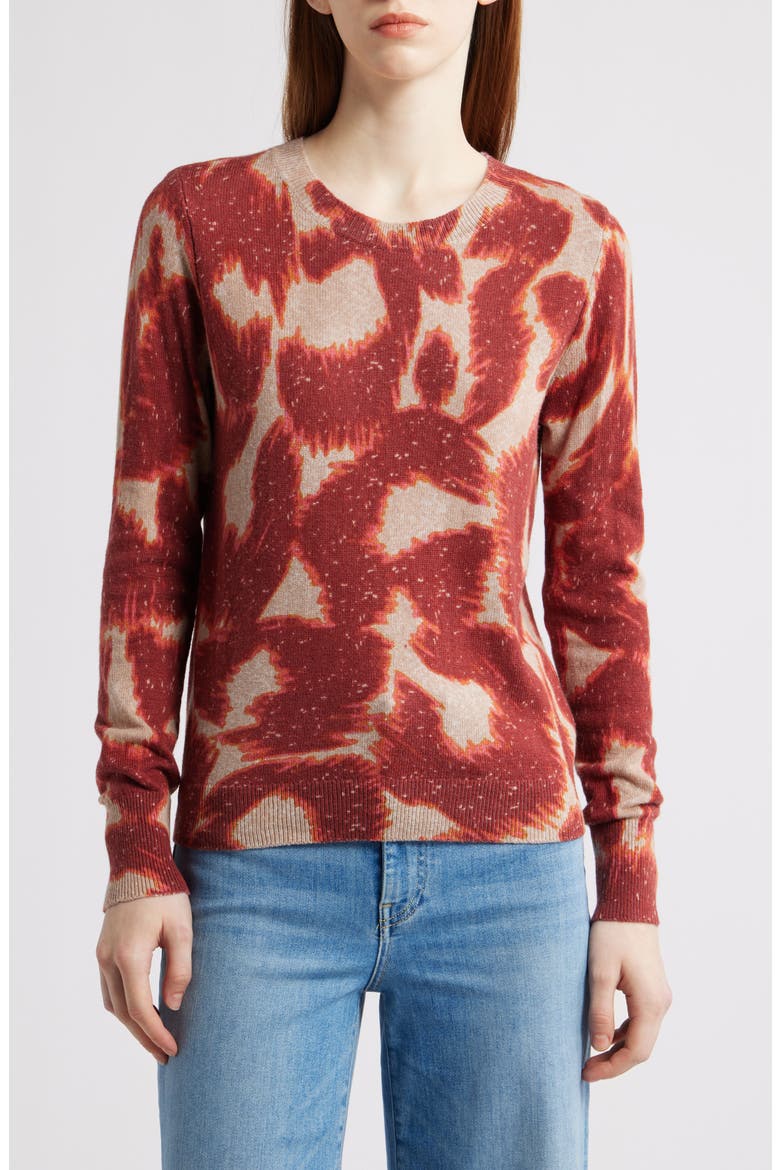 Abstract Animal Print Supersoft Sweater, Main, color, SPICE MULTI