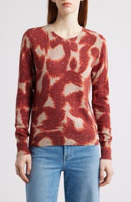 NIC+ZOE Abstract Animal Print Supersoft Sweater