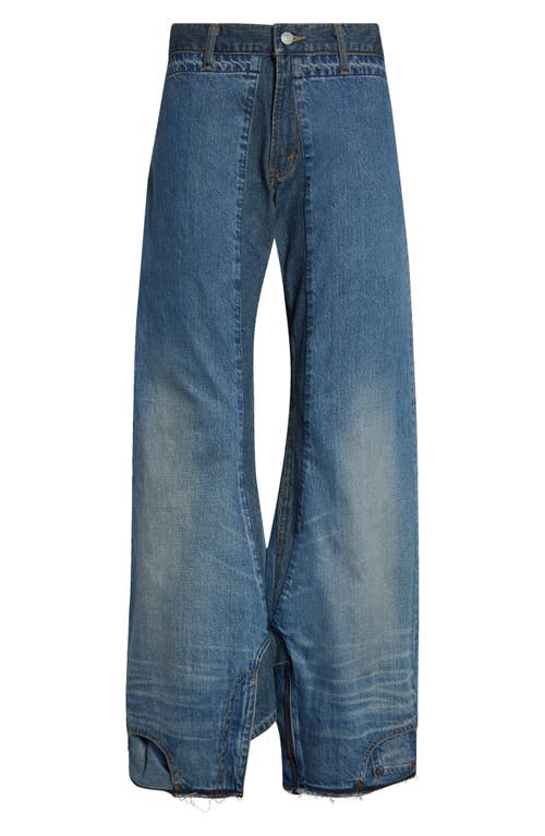 Junya Watanabe Upside Down Denim Pants In Indigo