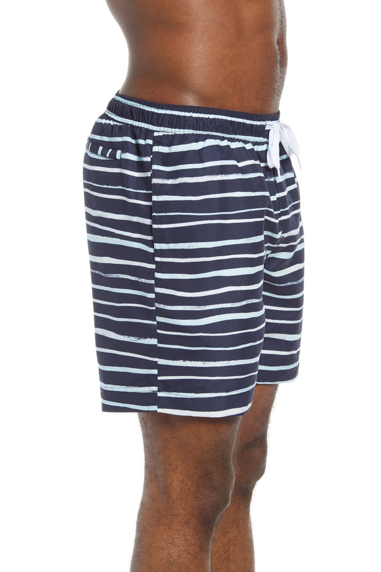 Swim Trunks, Alternate, color, NAVY MULTI WATERCOLOR STRIPE