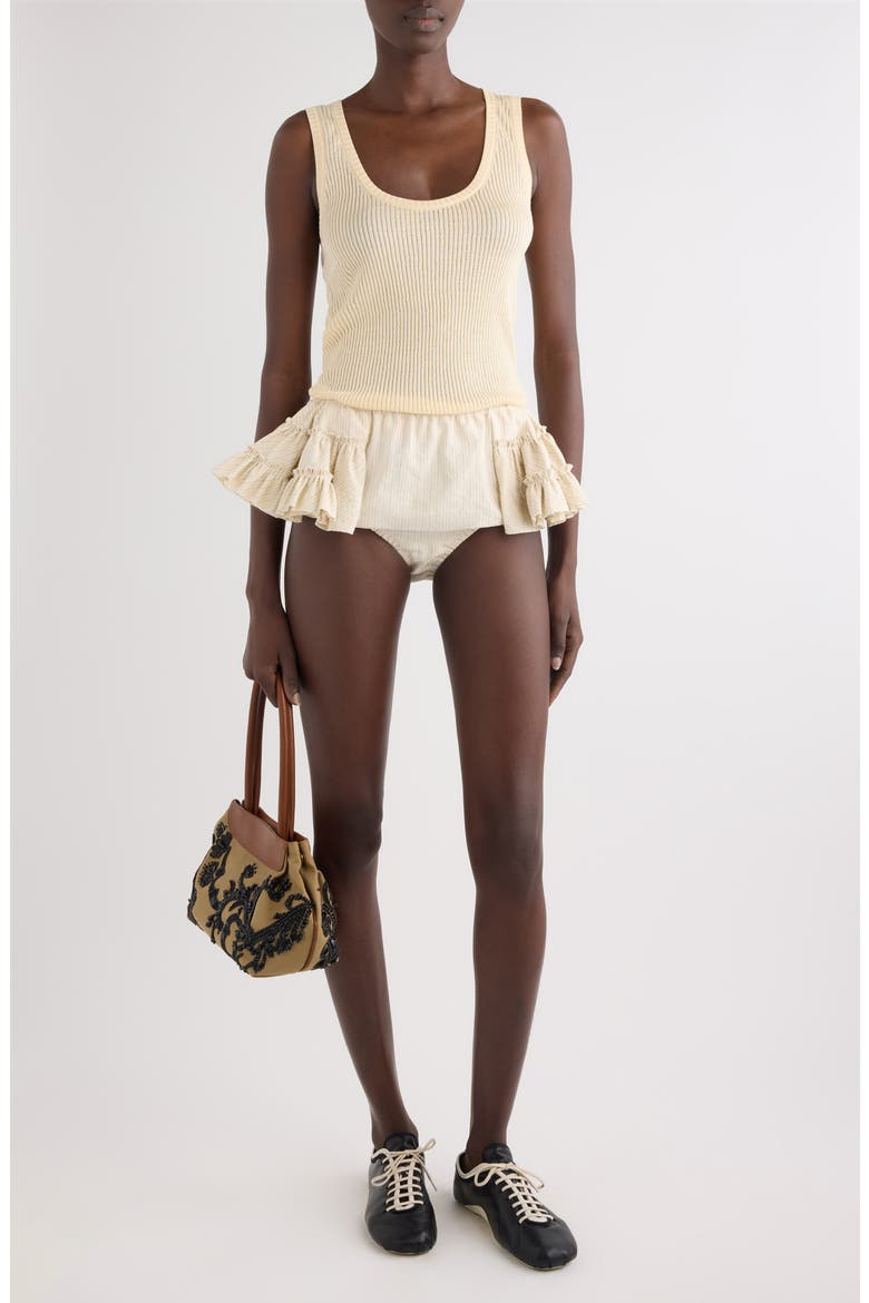Tova Cotton Rib Tank, Alternate, color, CREAM