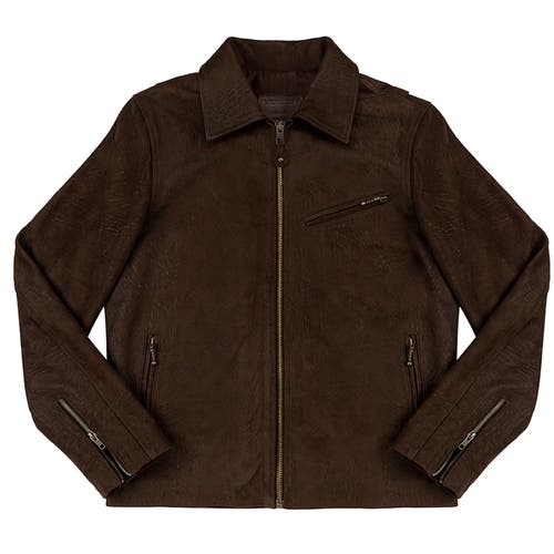 Last Wolf Indiana Dunes Moto Jacket In Brown