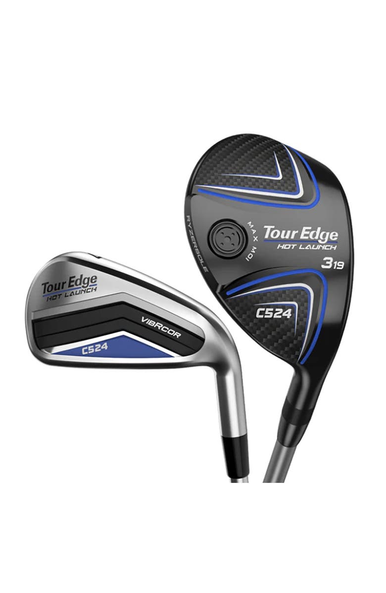 Tour Edge Hot Launch C524 Mens Right Hand Combo Iron Set - 4H 5H / 6-PW / ASC PL55/MPH 95 / Regular, Main, color, Black