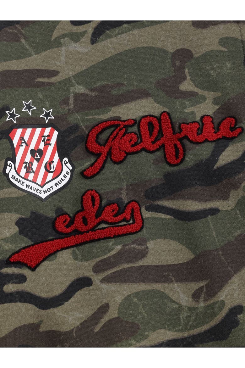 Camo Zip Up Hoodie, Alternate, color, Camouflage