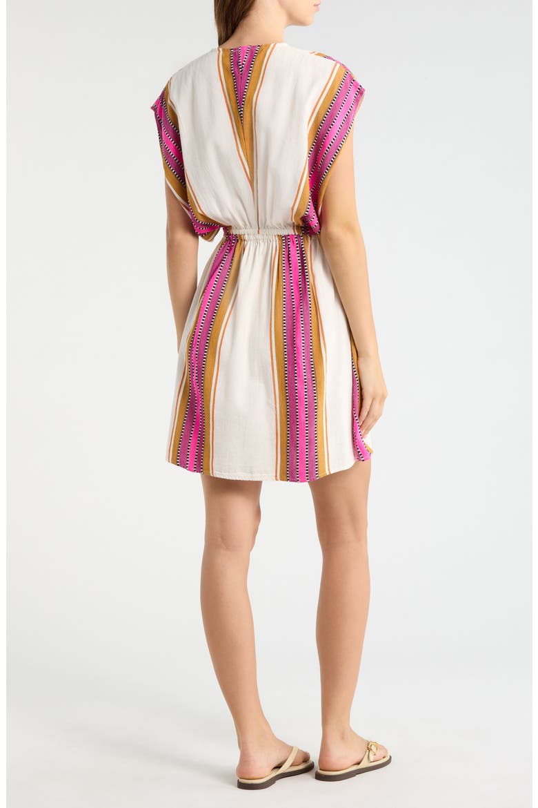 V-Neck Cover-Up Dress, Alternate, color, NATURAL PINK