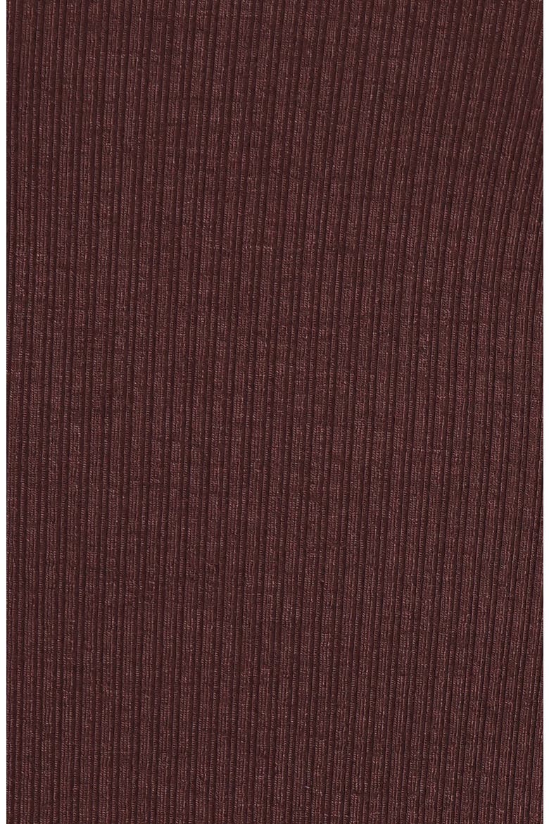 Danica Off the Shoulder Rib Minidress, Alternate, color, CHOCOLATE BROWN