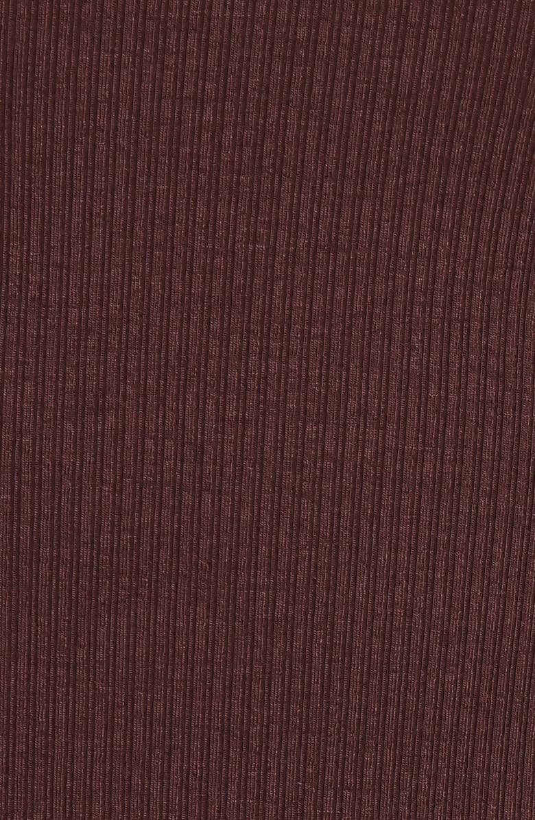 Petal & Pup Danica Off the Shoulder Rib Minidress, Alternate, color, Chocolate Brown