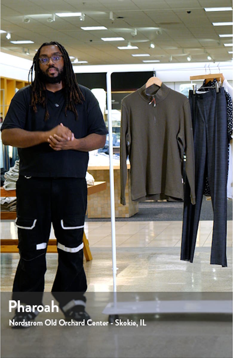 Forncet Waffle Stitch Organic Cotton Quarter Zip Pullover, sales video thumbnail