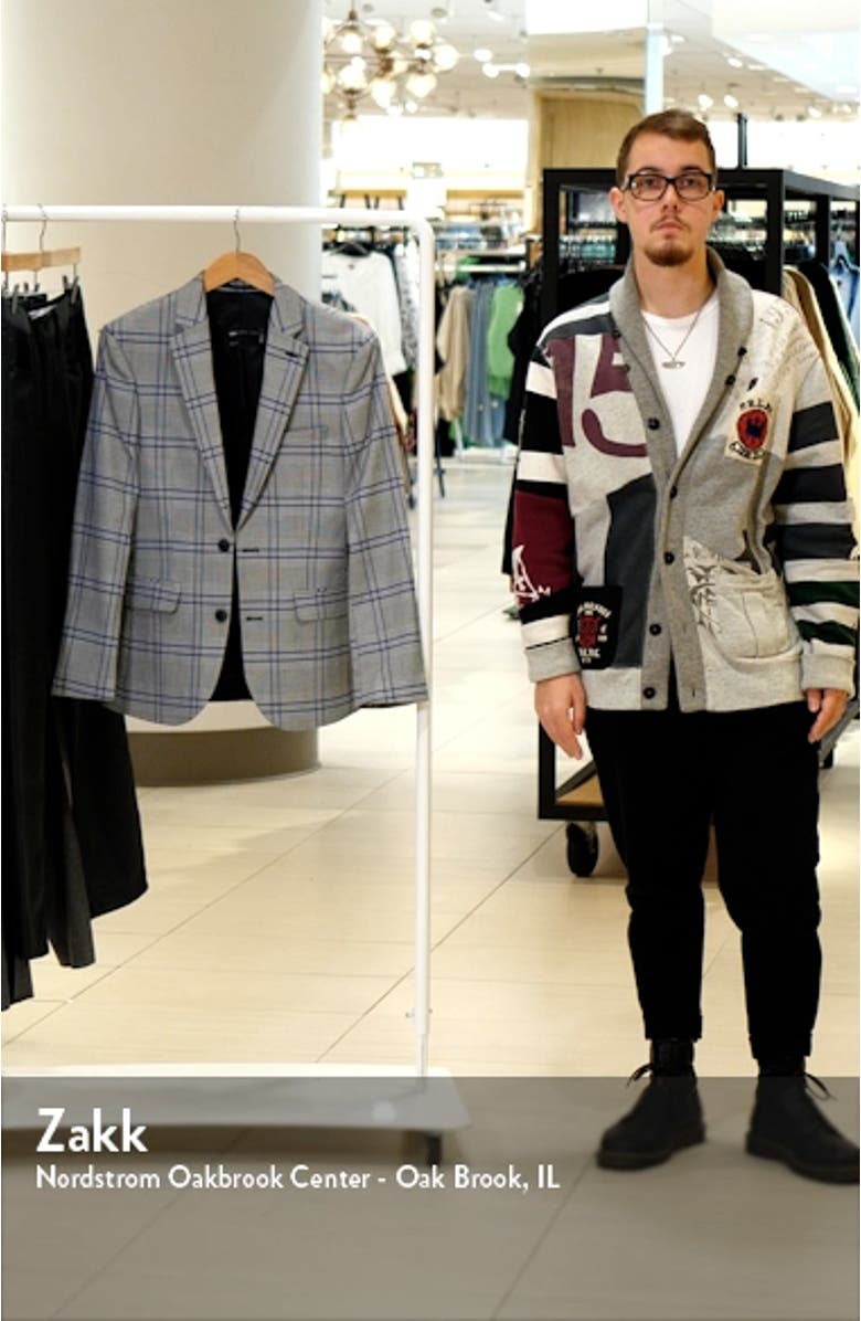 Plaid Skinny Suit Jacket, sales video thumbnail