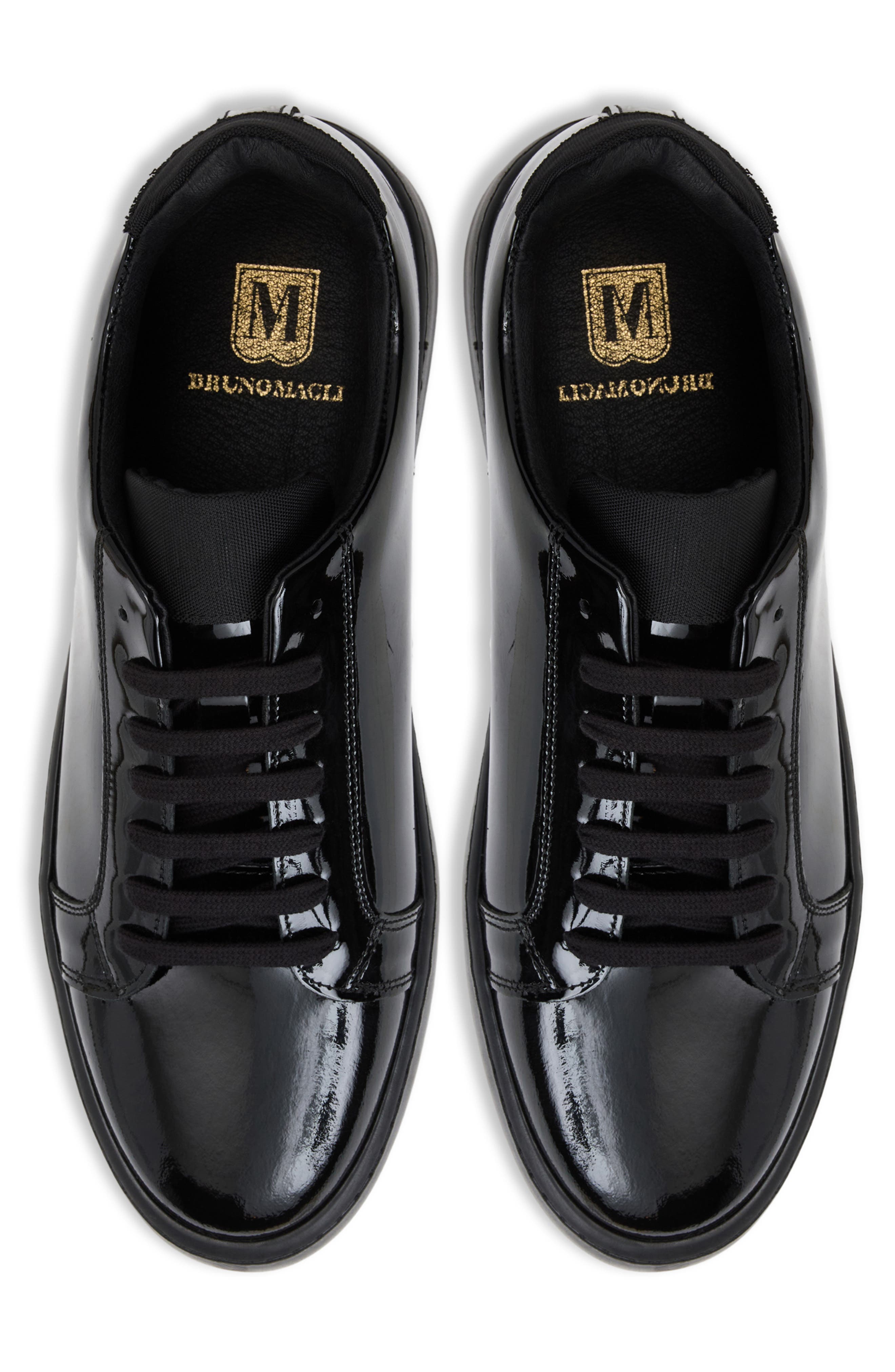 Bruno Magli Magnifico Sera Leather Sneaker, Alternate, color, Black Patent