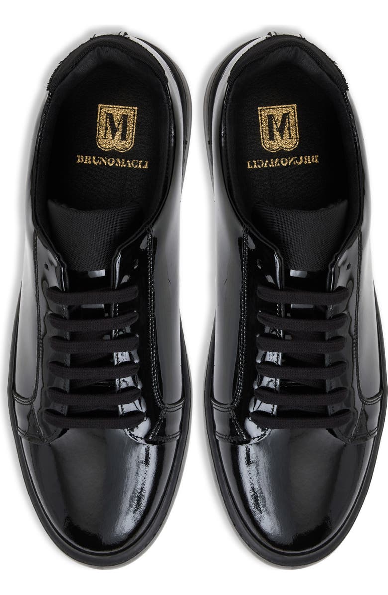 Bruno Magli Magnifico Sera Leather Sneaker, Alternate, color, Black Patent