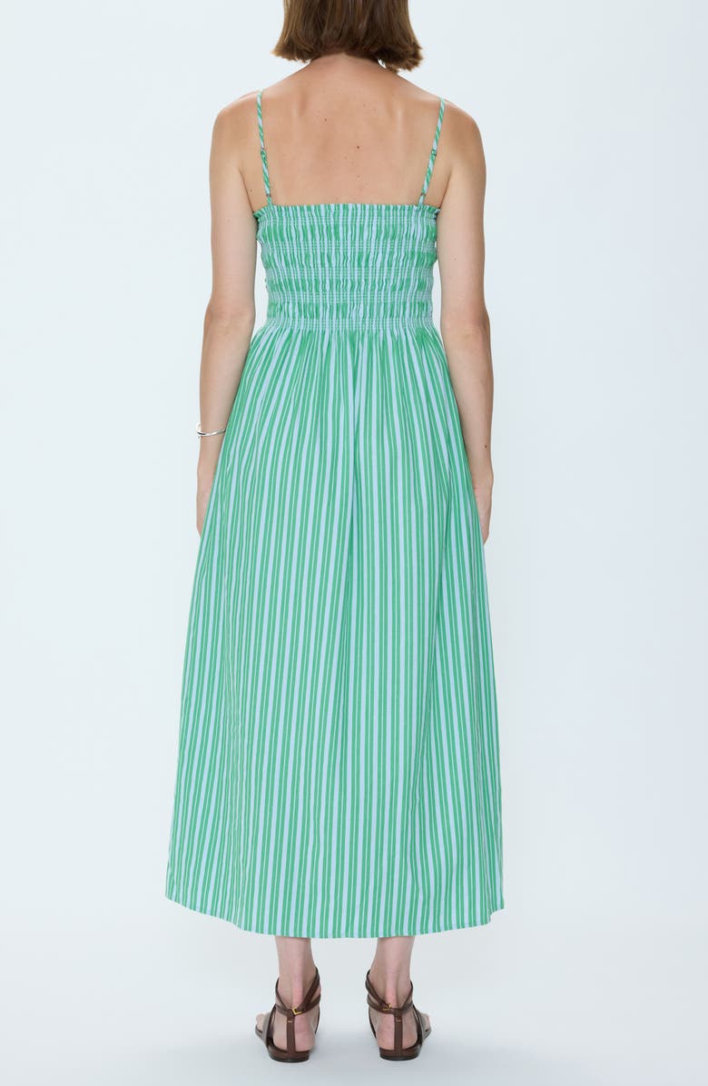 Pistola Bianca Maxi Sundress, Alternate, color, Green Blue Stripe