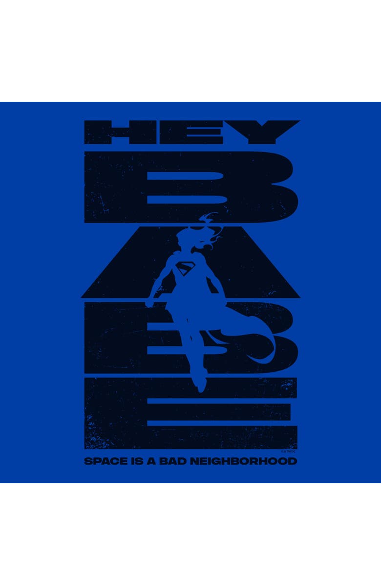 Supergirl Men's Supergirl Hey Babe Kara Silhouette Graphic T-Shirt, Alternate, color, Royal Blue