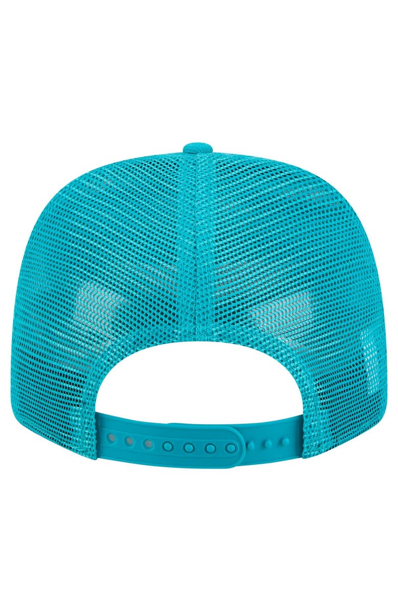 New Era Men's New Era Aqua Miami Dolphins Main Trucker 9SEVENTY Stretch-Snap Hat, Alternate, color, Aqua