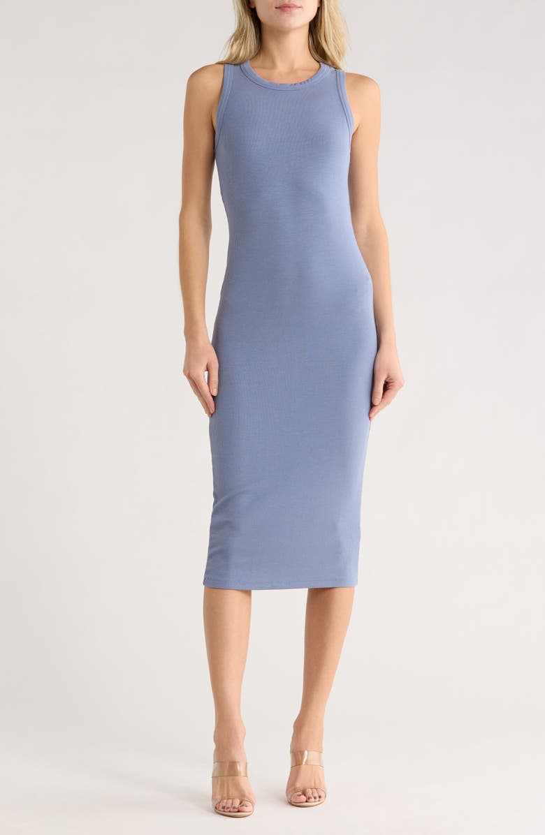L'AGENCE Racerback Midi Dress, Main, color, Wild Wind