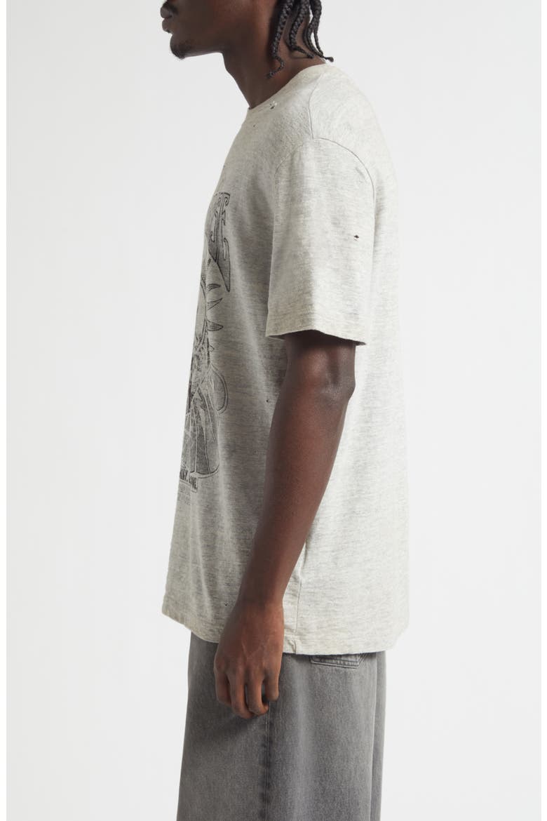 Journey Regular Fit Distressed Graphic T-Shirt, Alternate, color, GREY MELANGE