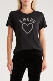 Cinq à Sept Beaded Amour Graphic T-Shirt