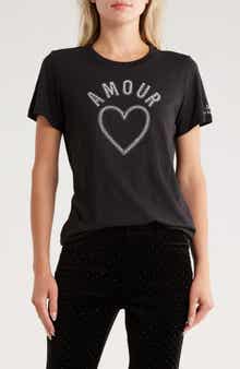 Cinq à Sept Beaded Amour Graphic T-Shirt