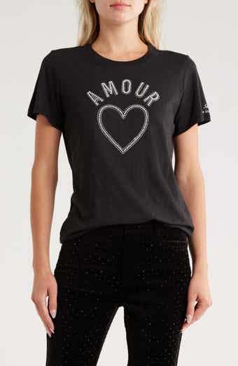 Cinq à Sept Beaded Amour Graphic T-Shirt