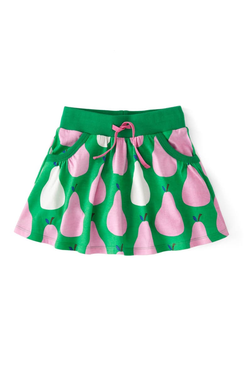 Jersey Skort (Toddler Girls, Little Girls & Big Girls)(Online Only), Main, color, BRIGHT GREEN PEARS