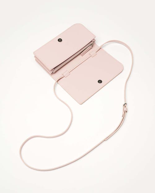 Want Les Essentiels De La Vie Want Les Essentiels Arch Smooth Leather Wallet On Strap In Blush