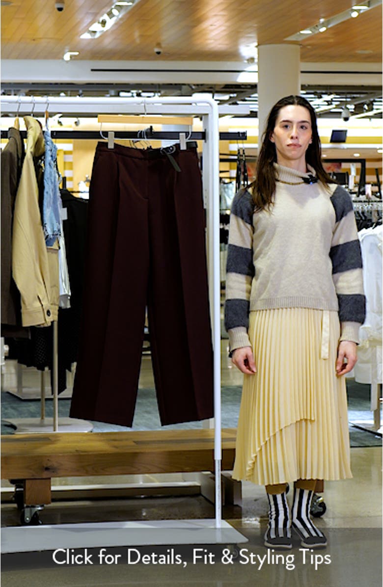 Mid Rise Straight Leg Belt Pants, sales video thumbnail