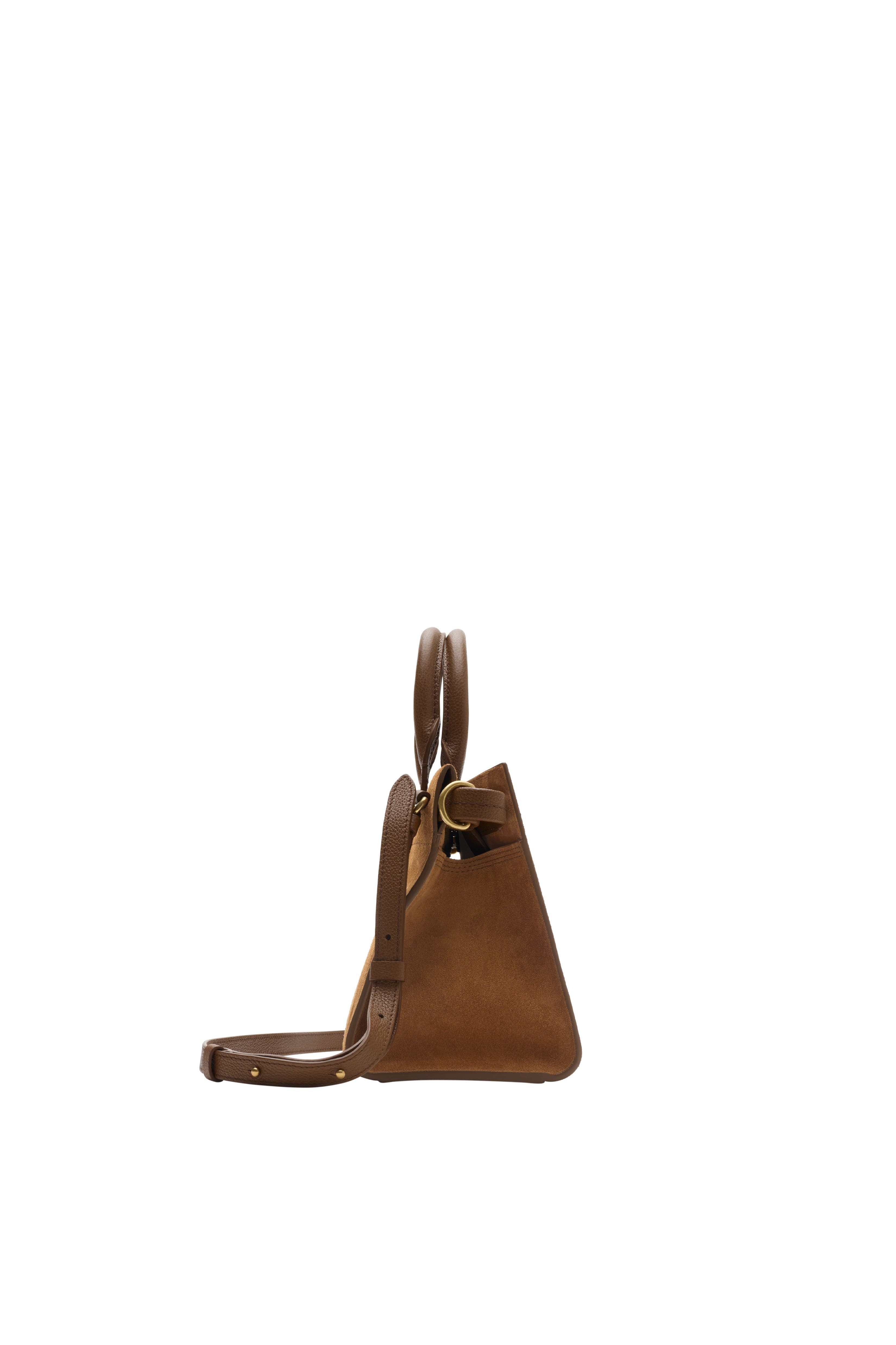 Burberry Mini Cotswolds Tote, Alternate, color, Hazel Brown