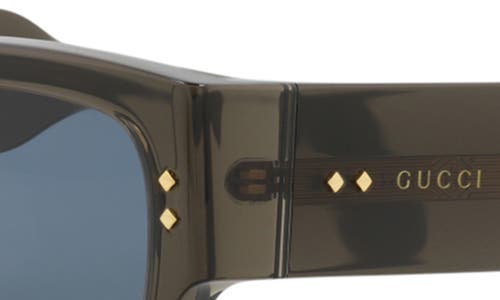 Gucci Novelty 54mm Rectangular Sunglasses In Grey Grey Blue